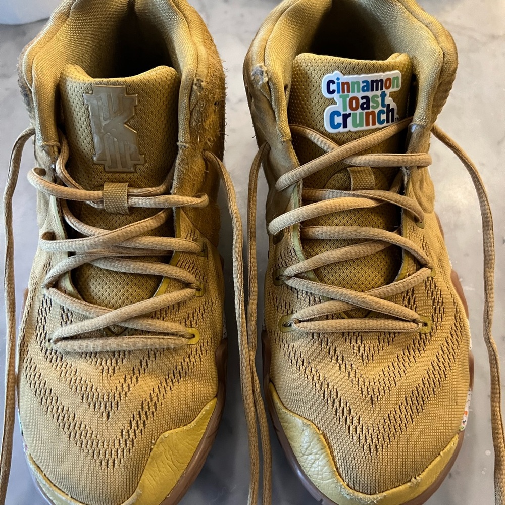 Nike Tan Sneakers with High-Top Design and Textured Upper